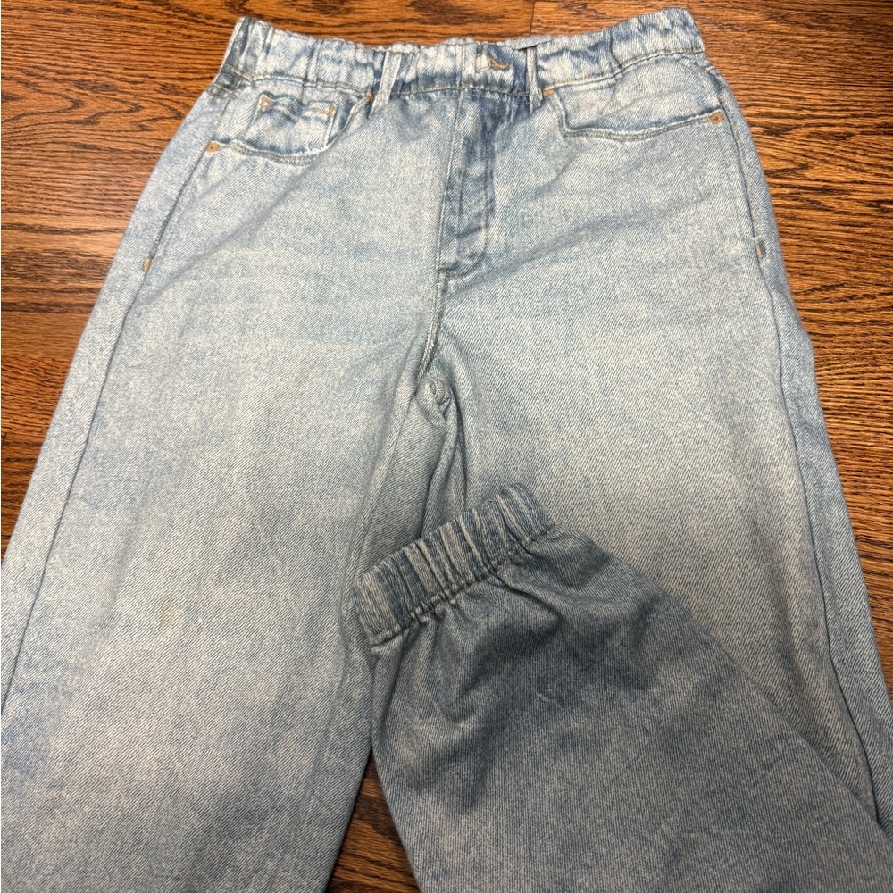 Blank NYC Blue Relaxed Denim Sweatpants